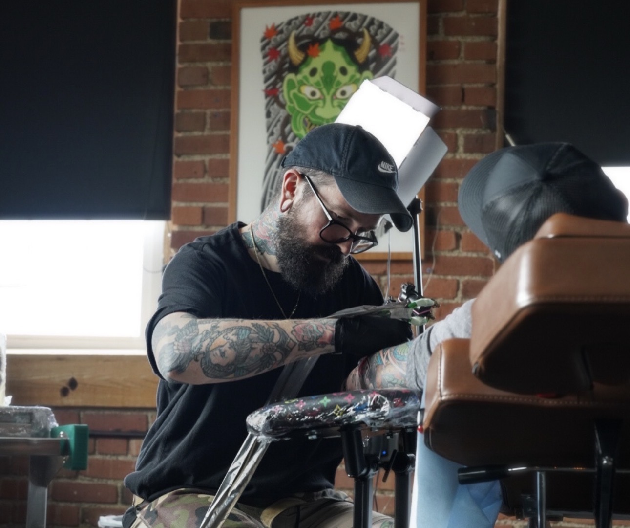 Tattoo work representing Chubbs' style